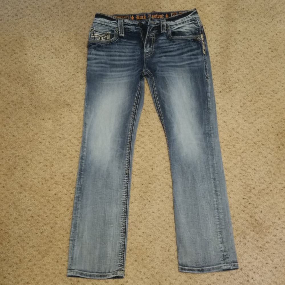 Rock Revival Rayan Straight Leg Jeans 33/33